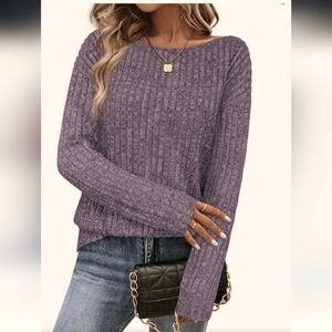 Purple Knit Sweater